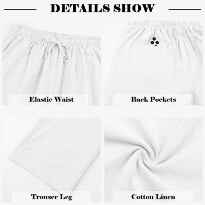 Mens Heritage Linen Drawstring Trousers