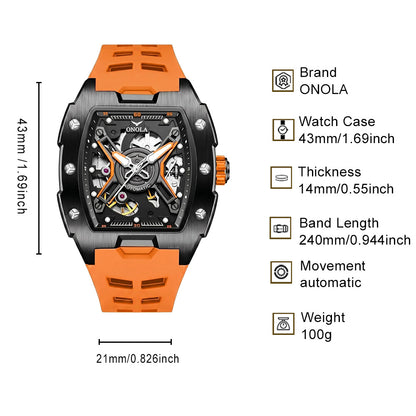 Luxvero Apex Skeleton Men's Watch