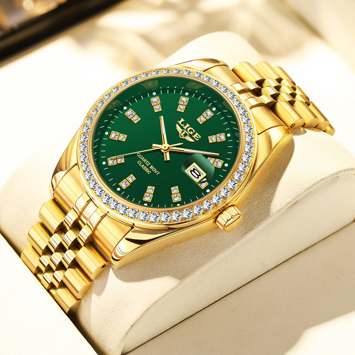 Luxvero Royale Signature: Gold Quartz Men’s Watch