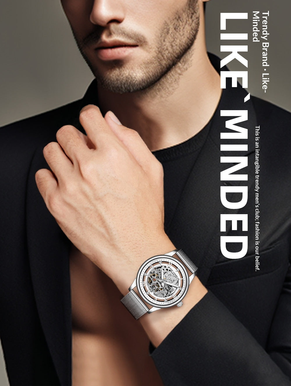Luxvero Eclipse Skeleton Automatic Men's Watch