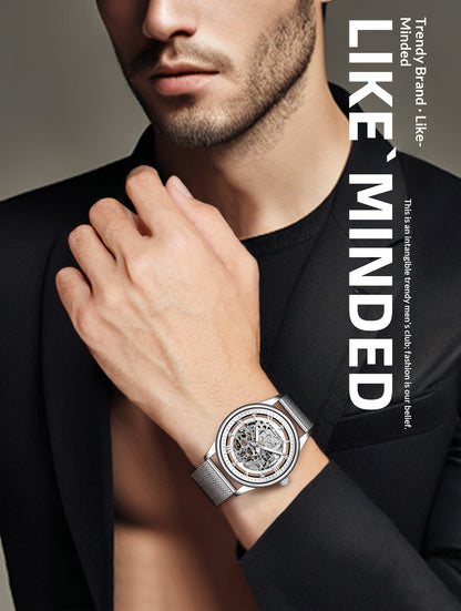 Luxvero Eclipse Skeleton Automatic Men's Watch